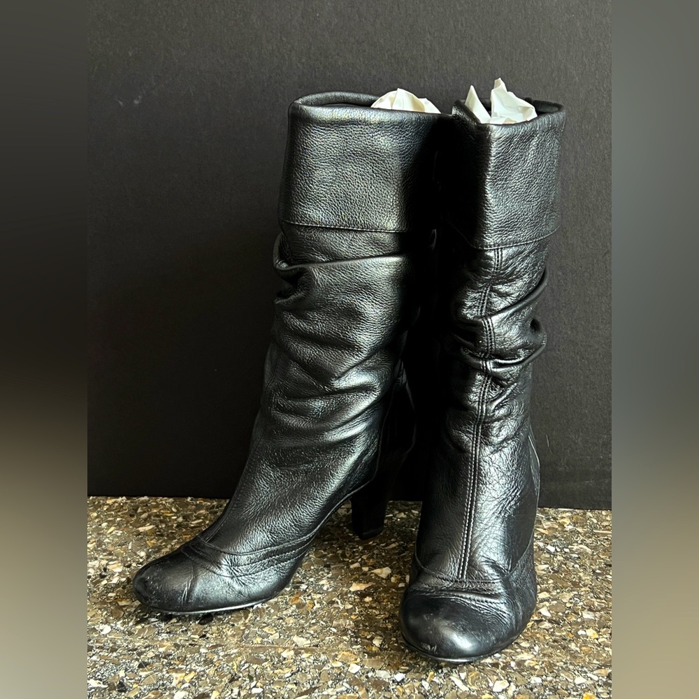 Black Leather Women's Boots